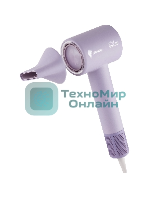 Фен LEONORD LE-1222 фиолетовый, 1800 Вт, ионизация
