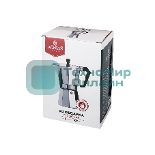 Кофеварка гейзерная AGNESS 944-004 МОНБЛАН на 6 чашек 300 мл