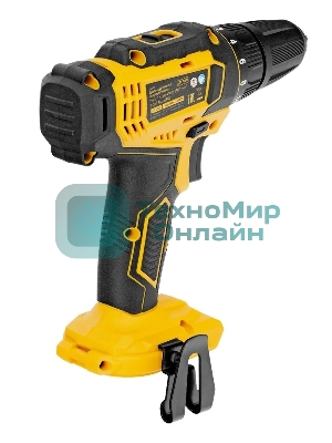 Дрель-шуруповерт Denzel CDL-18-0, 18 В, 0 Ач, 30 Нм, щеточный