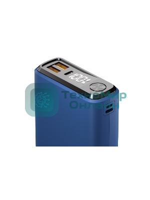 Портативный аккумулятор OLMIO QS-30, 30000mAh, 22.5W, QuickCharge3.0/PowerDelivery, LCD, темно-синий
