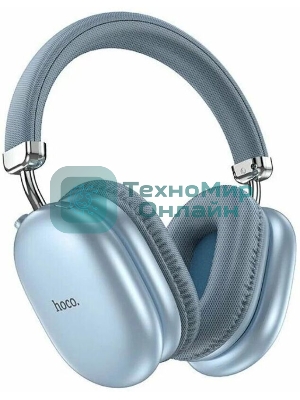 Беспроводные/проводные наушники Hoco W35 Max голубой, полноразмерные, Bluetooth + проводной