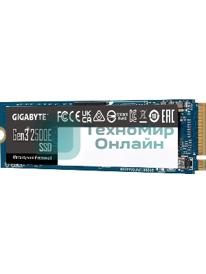 Накопитель SSD GIGABYTE 1Tb AORUS Gen3 2500E, M.2 2280, PCIe 3.0 x4, NVMe, R/W 2400/1800