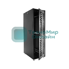 Шкаф серверный напольный ЦМО ШТК-Э, IP20, 48U, 2254х600х1000 мм (ВхШхГ), дверь: перфорация, боковая панель: сплошная, разборный, черный