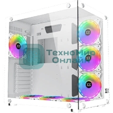 Компьютерный корпус Xigmatek Aquarius Plus White EN46430 ATX, USB3.0x2+USB2.0x1, Front &Left TG, 7PCS AY120 Fan, EN46430 Frontx3+Bottomx3+Rearx1