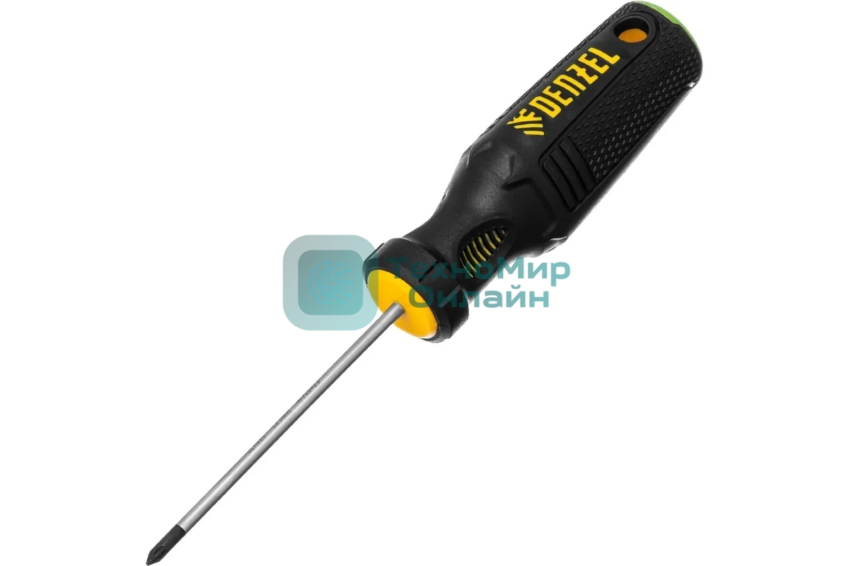 Отвертка Denzel PZ0x75 мм, S2, 3к рукоятка