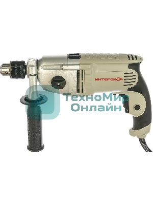 Дрель ударная ИНТЕРСКОЛ ДУ-13/810ЭР 150.1.3.00 810Вт,ВЗП-13мм,2000о/м,32000уд/м,2 режим,3.2кг