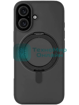 Чехол (клип-кейс) uBear для Apple iPhone 16 Clip 360 with MagSafe черный (CS437BL61RG-I24M)