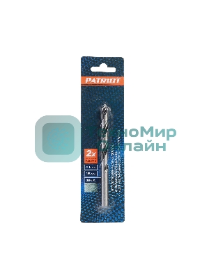 Сверло EDGE by PATRIOT по дереву спиральное 8 мм, W-образная заточка, 1 шт в блистере