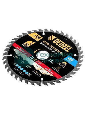 Пильный диск по дереву с гвоздями Denzel ф190 х 30 мм, 40 зубов 733967