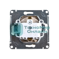 Механизм розетки 1-м СП AtlasDesign 16А IP20 с заземл. защ. шторки с крышкой беж.