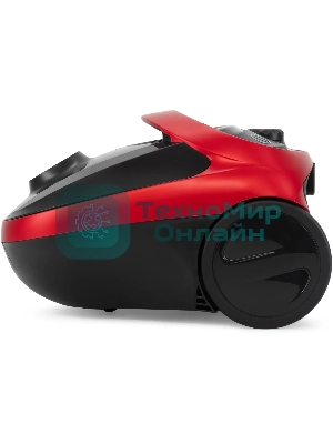 Пылесос Hyundai HYV-B1570 красный/черный, 250/1800 Вт, уборка сухая, пылесборник мешок, 1.5 л (в компл.:1мешок)