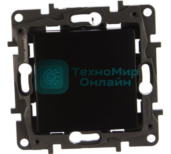 Выключатель одноклавишный, автоматические клеммы, Etika, 10AX, 250В~, антрацит