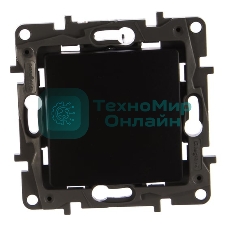 Выключатель одноклавишный, автоматические клеммы, Etika, 10AX, 250В~, антрацит
