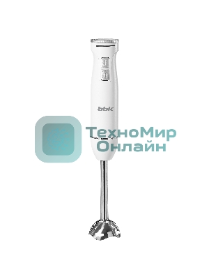 Блендер погружной BBK KBH1302 белый, 1100 Вт, плавная регулировка, турбо
