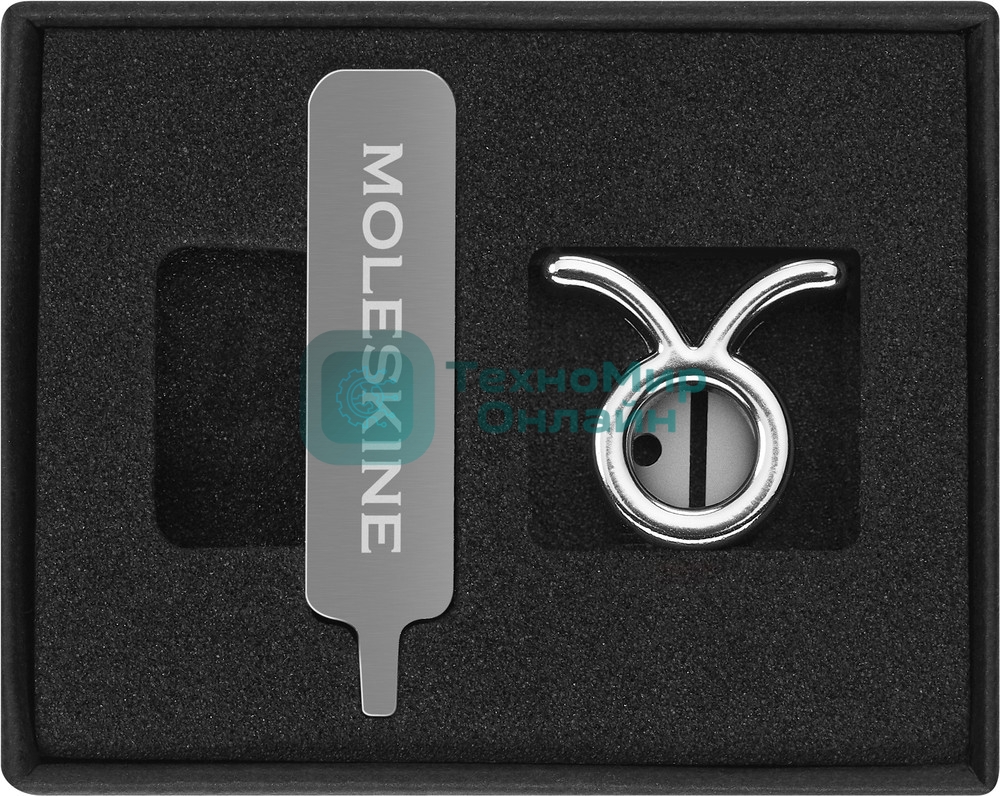 Шильд-символ Moleskine Zodiac Телец, металл, серебристый, коробка с европодвесом, PINTAURUSSILV