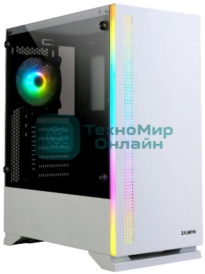 Компьютерный корпус ZALMAN S5, ATX, WHITE, WINDOW, 2xCOMBO (3.5