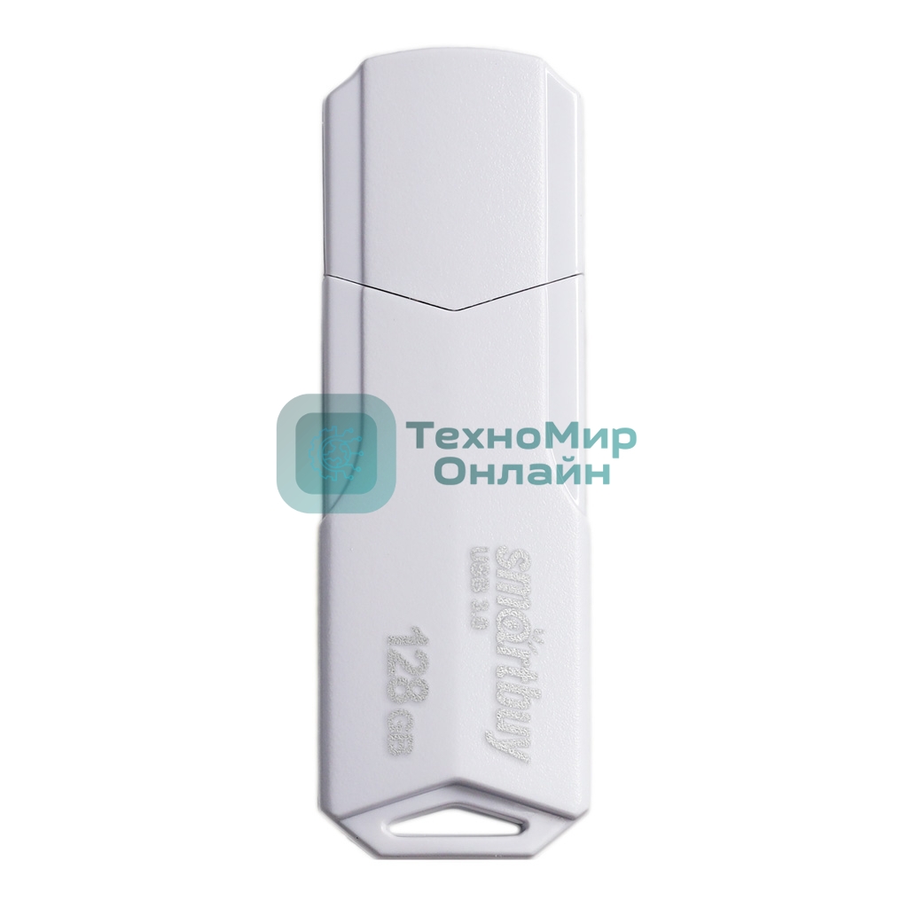 Флешка USB Smartbuy CLUE white (SB128GBCLU-W3), 128Gb, USB 3.1, R/W 40/25, белый