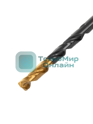 Сверло по металлу Denzel 4,2 мм, HSS-Tin, Golden Tip, 10 шт.