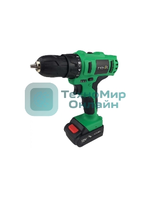 Дрель-шуруповерт Zitrek Greenpower 12-Li 063-4074, 12 В, 1,5 Ач, 32 Нм, щеточный