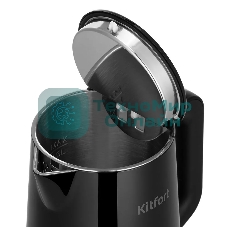 Чайник электрический Kitfort КТ-6186 1.5л. 1800Вт черный корпус: пластик