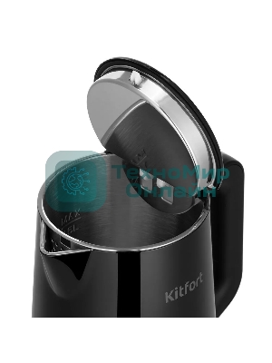 Чайник электрический Kitfort КТ-6186 1.5л. 1800Вт черный корпус: пластик