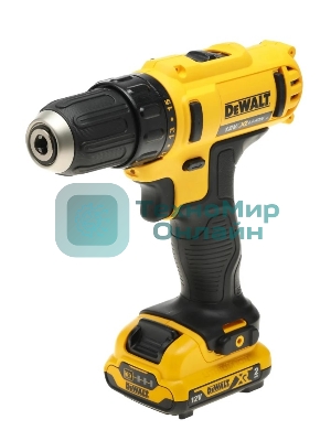 Дрель-шуруповерт DeWalt DCD710D2-QW, 10,8 В, 2 Ач, 24 Нм, щеточный