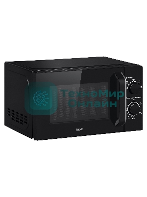 Микроволновая печь BBK 20MWS-760M/B черный, 20 л, 700 Вт, переключатели - поворотный мехинизм