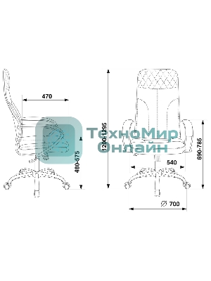 Кресло Бюрократ CH-608SL/ECO черный, экокожа