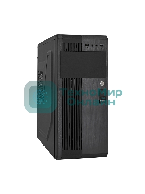 Компьютерный корпус Miditower ExeGate UN-605B Black, ATX, (UN350, 120мм), 2*USB, Audio, замок блокировки кнопки питания