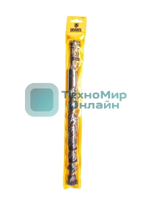 Бур по бетону Denzel двойная спираль, Cobalt W-tip, 22x310 мм, SDS PLUS