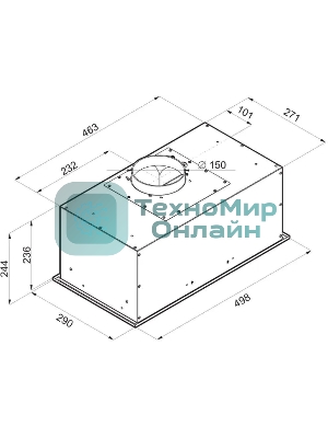 Вытяжка встраиваемая Maunfeld Crosby Power 50 черный, 50 см, 1050 куб. м/ч, 51.8 дБ