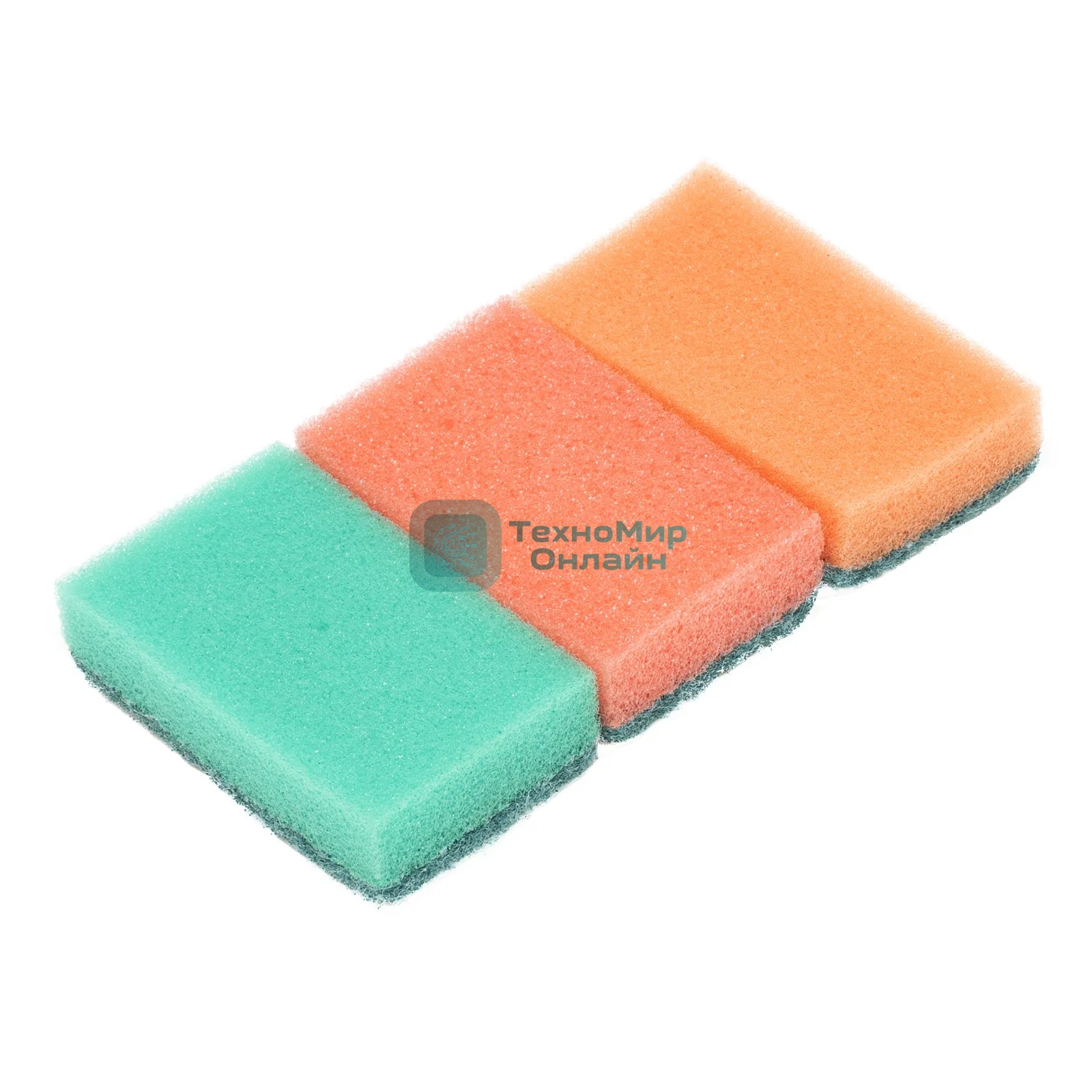 Губки для посуды Mini, 79x49x23 мм, 3 шт., Россия Elfe