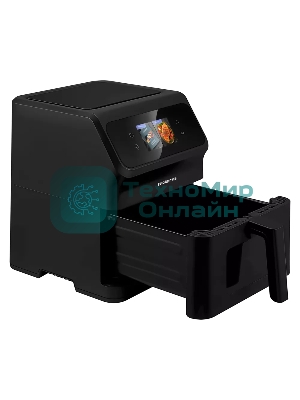 Аэрогриль Polaris PAF 9007WS черный, 1900 Вт, 6.5 л, сенсор, 25 программ