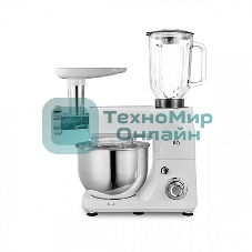 Планетарный миксер BQ MX620 White. Максимальная мощность 1600 Вт/Чаша из нержавеющей стали 5 л/6 скоростей + импульсный режим