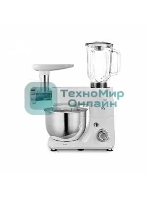 Планетарный миксер BQ MX620 White. Максимальная мощность 1600 Вт/Чаша из нержавеющей стали 5 л/6 скоростей + импульсный режим