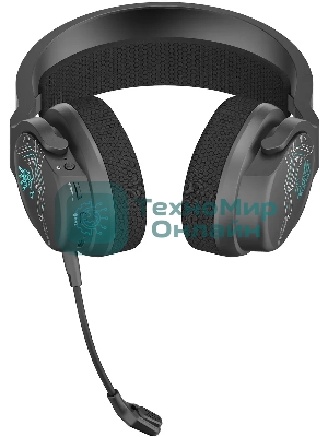 Гарнитура Bloody GR370 черный, беспроводная + проводная, Bluetooth, до 45 ч, подсветка
