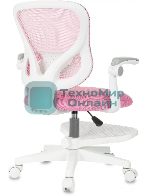 Кресло детское Бюрократ BuroKIDS 3 розовый Velvet 36, крестов. пластик