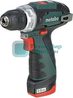 Дрель-шуруповерт Metabo PowerMaxx BS 600984000, 12 В, 2 Ач, 34 Нм, щеточный