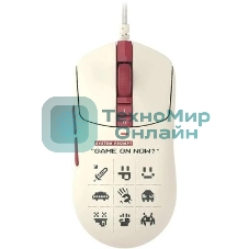 Мышь беспроводная/проводная A4Tech Bloody R72 Ultra Duo белый/красный/рисунок, 20000 dpi, USB Type-A/Type-C, радиоканал, кнопки-7