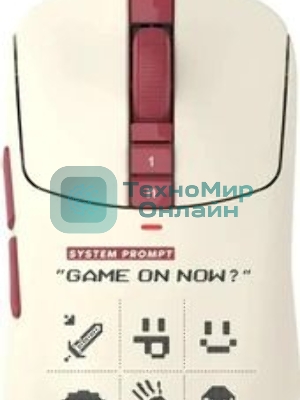 Мышь беспроводная/проводная A4Tech Bloody R72 Ultra Duo белый/красный/рисунок, 20000 dpi, USB Type-A/Type-C, радиоканал, кнопки-7