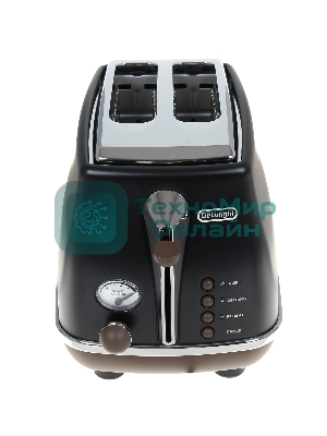 Тостер DeLonghi CTOV2103.BK черный, 900 Вт, 2 слота