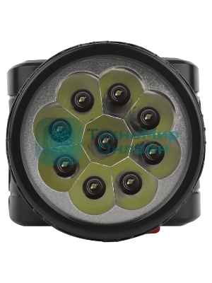 Фонарь налобный ЭРА светодиодный Трофи TG9 ударопрочный, 9 LED, 2 режима, аккумуляторный, черный