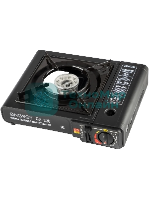 Плита настольная газовая Energy GS-300 чёрный, 2,5 кВт, газовая горелка, конфорки - 1, металл, поворотный регулятор