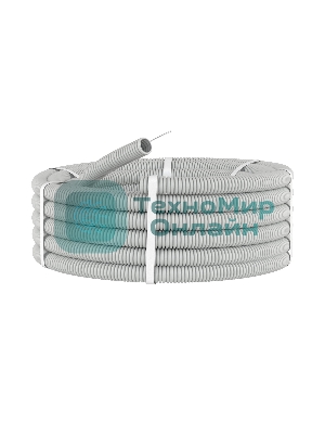 Труба гофрированная ПВХ DKC d16 мм с протяж. сер. (уп.100 м) 91916