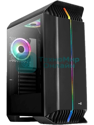 Компьютерный корпус Aerocool/Formula Gladiator Duo-G-BK-v1 черный без БП ATX 3x120мм 2xUSB3.0 audio bott PSU