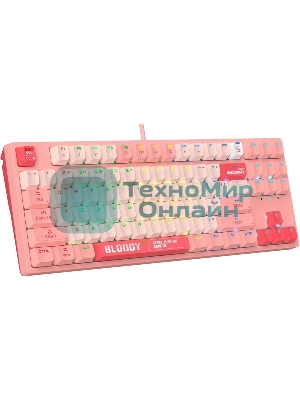 Клавиатура проводная A4Tech Bloody S87 Energy (S87 USB ENERGY PINK) USB розовый