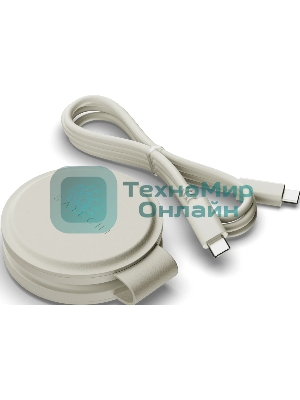 Переносное зарядное устройство Satechi Qi2 OntheGo 2-in-1 Wireless Charger, песочный