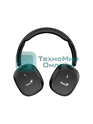 Беспроводные/проводные наушники Genius HS-820BT черный, полноразмерные, Bluetooth + проводной, складная конструкция, до 15 ч