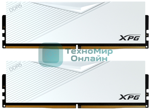 Оперативная память XPG Lancer, DDR5, 64GB (2x32GB), 6400MHz, CL32, DIMM, с радиаторами, белый