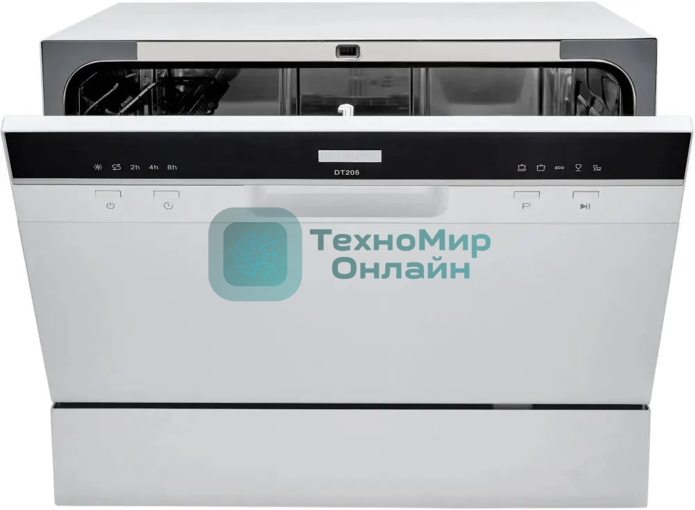Посудомоечная машина Hyundai DT205, белый, 55 см, 6 компл., 49 дБ, класс A+